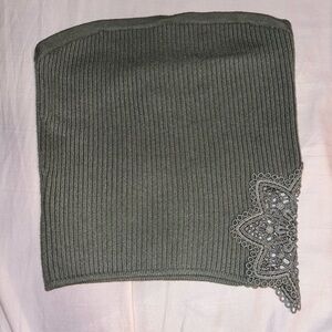 Aerie Sage Green Ribbed Crop top